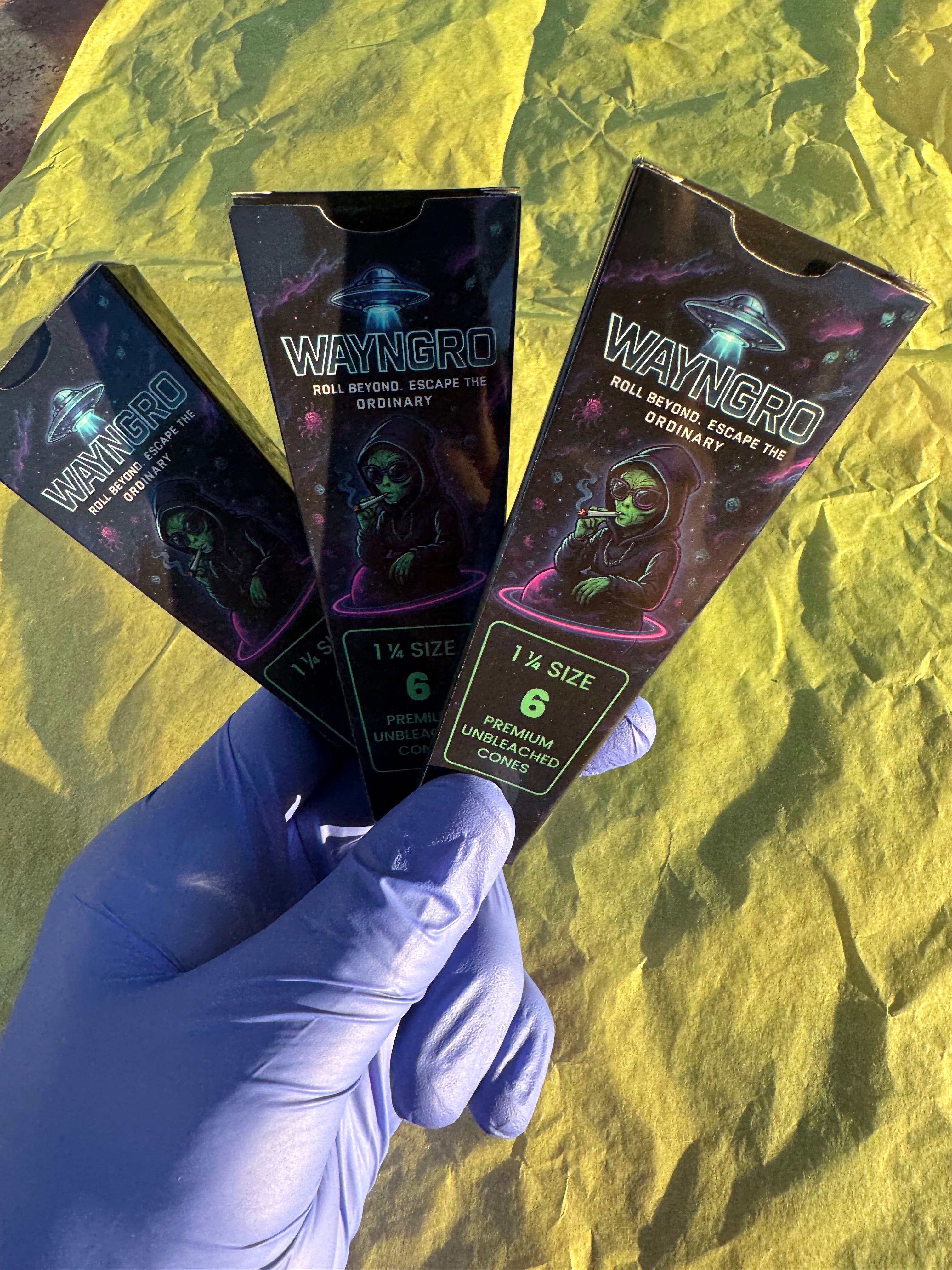 Wayngro 1¼ Size Pre-Rolled Cones – Premium Unbleached, Slow Burning