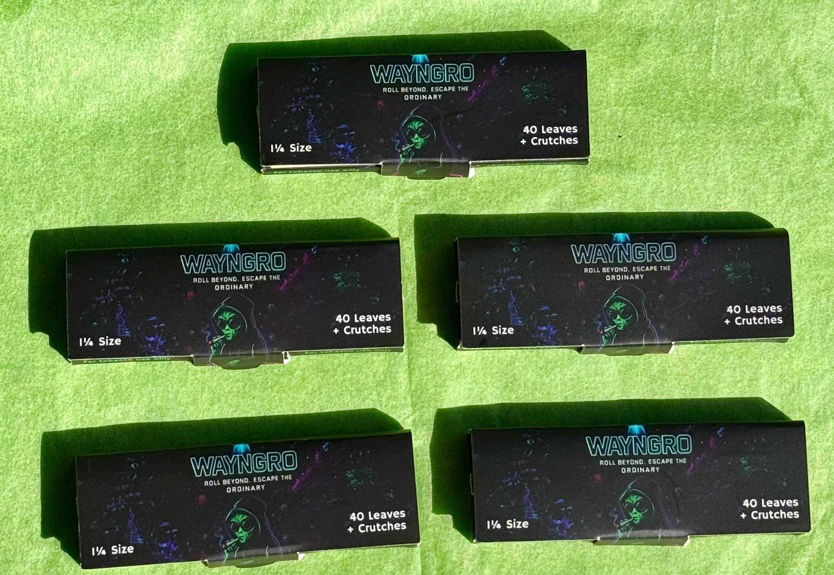 Wayngro 1¼ Rolling Papers – Single Pack (40 Filters Included)