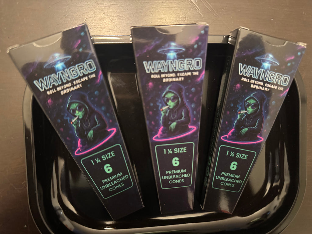 Wayngro 1¼ Size Pre-Rolled Cones – Premium Unbleached, Slow Burning